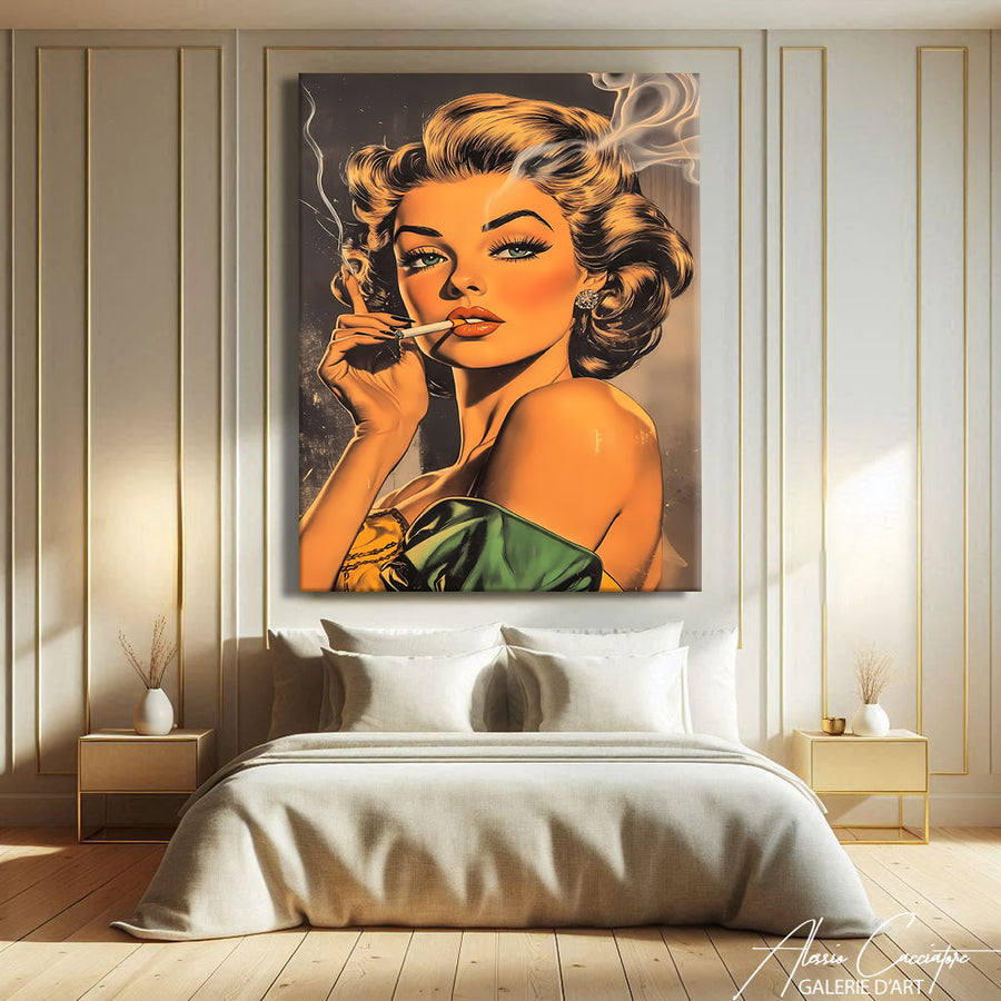 Tableau Vintage Femme – mise en situation