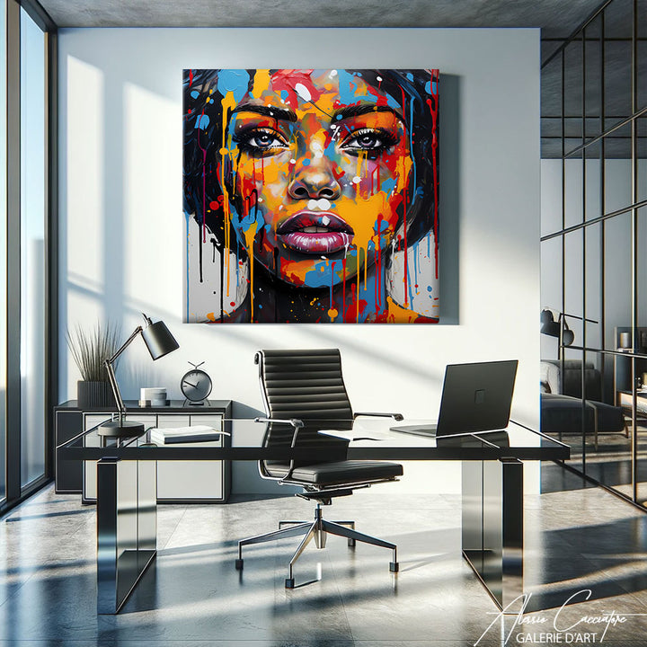 Peinture Portrait de Femme Abstrait