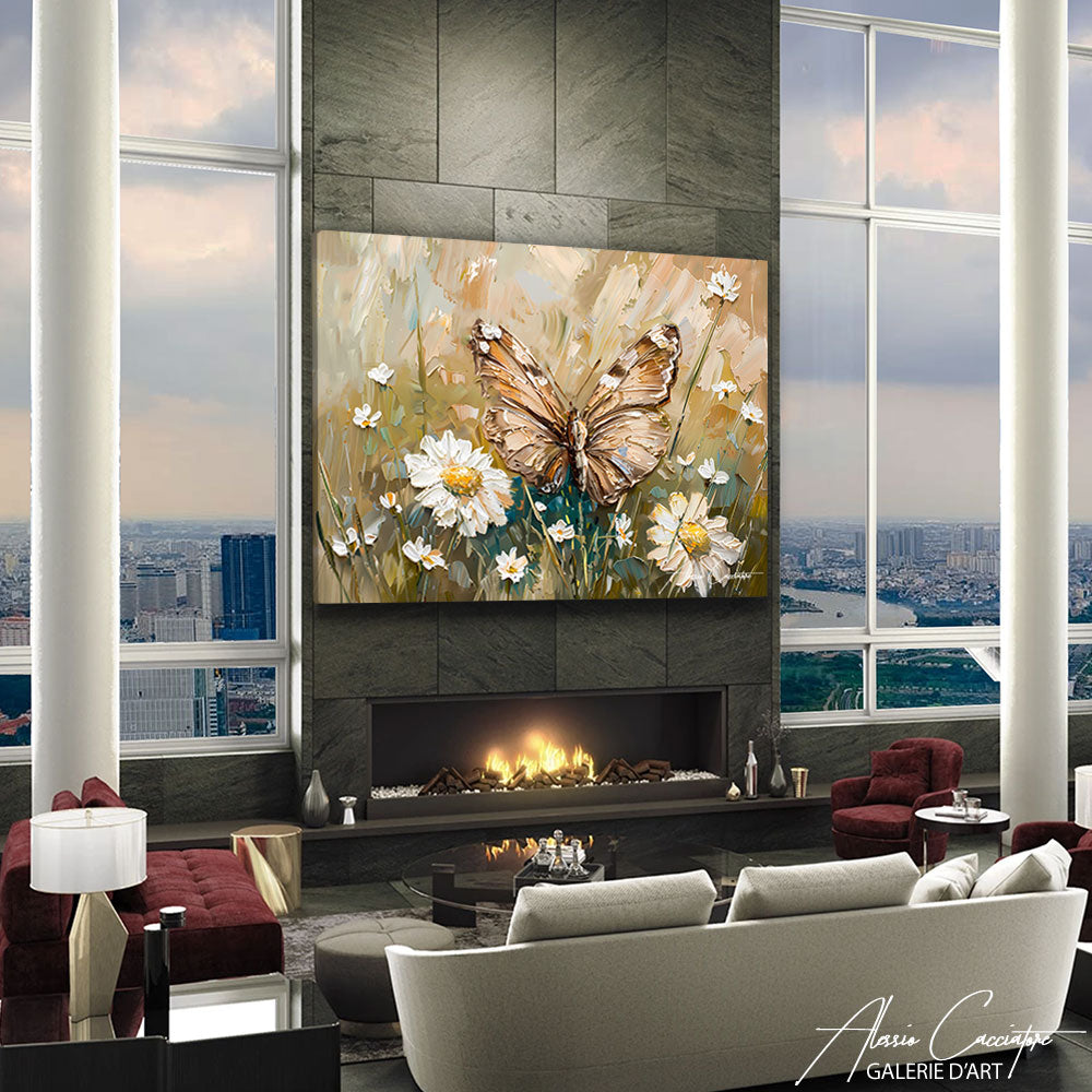 tableau papillon coloré