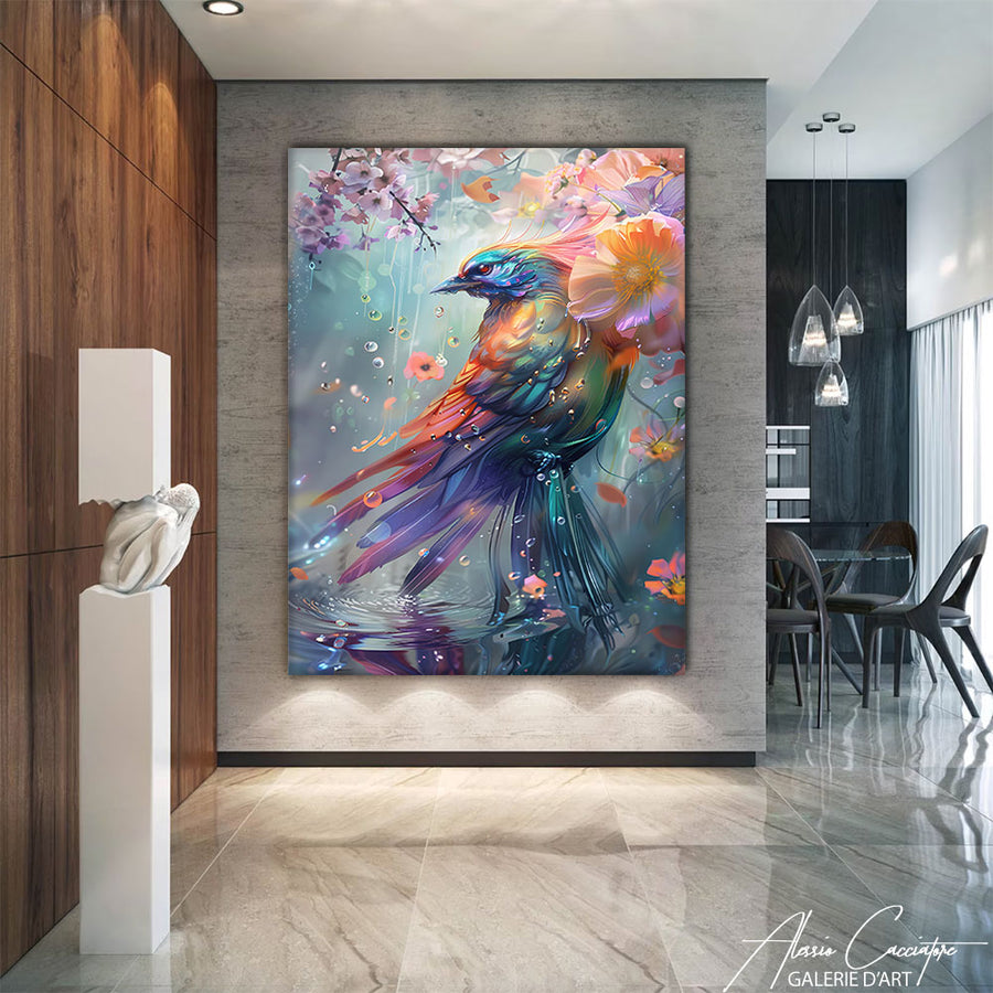 Tableau Photo Oiseau – mise en situation