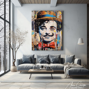 peinture charlie chaplin