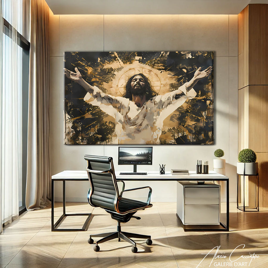 TABLEAU JÉSUS NOIR
 – mise en situation