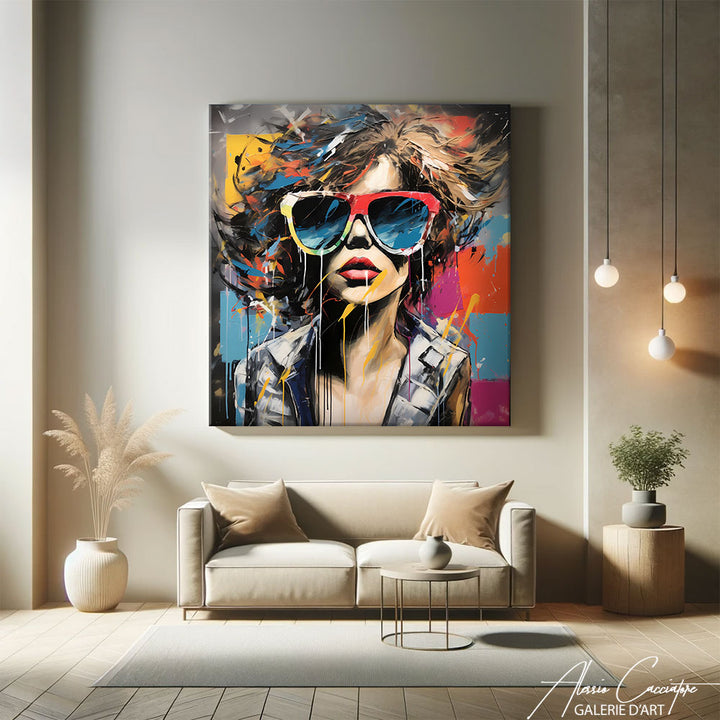 Peinture Portrait de Femme Abstrait