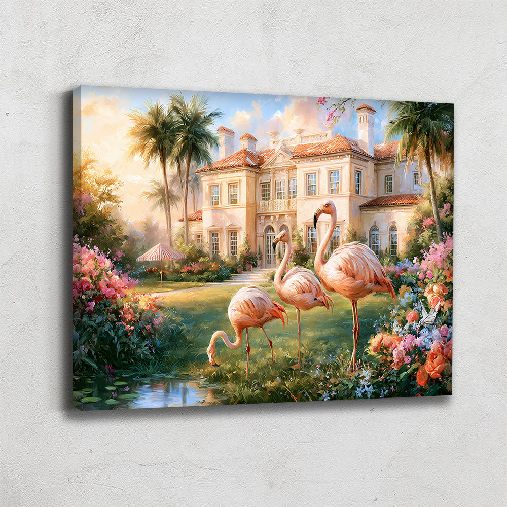 Peinture Flamant Rose