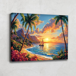 TABLEAU BORD DE MER TROPICAL