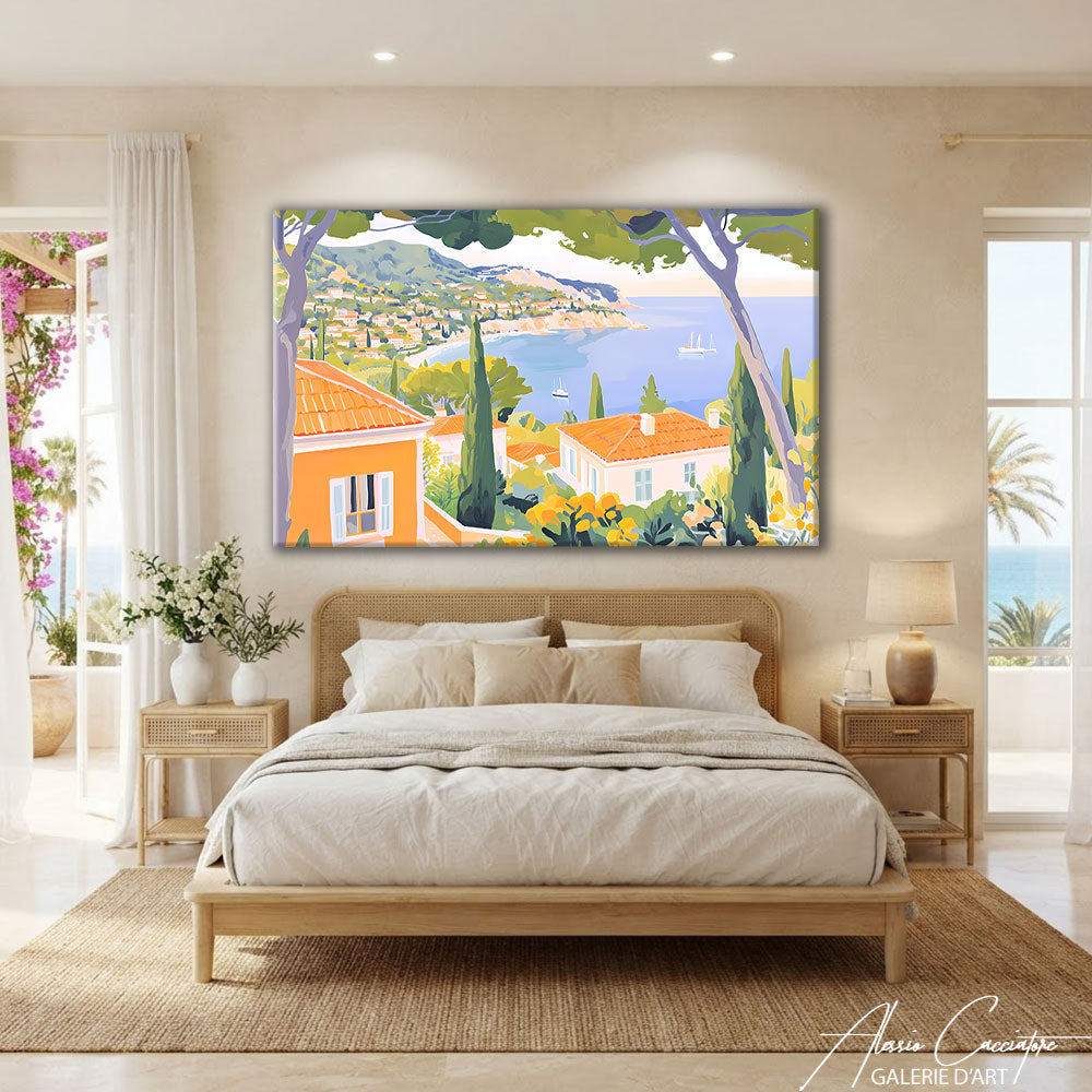 Toile Paysage Méditerranéen Peinture