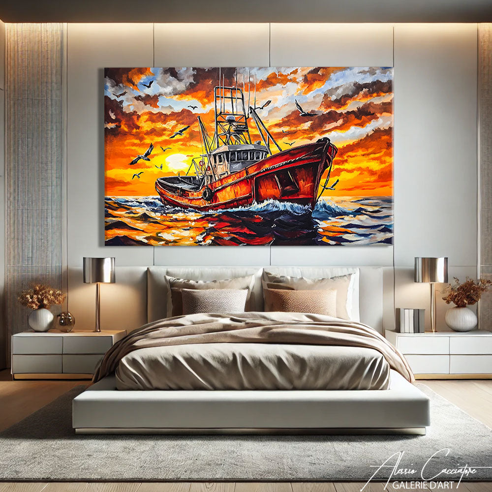 tableau coucher de soleil