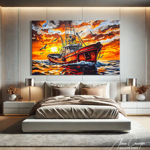 tableau coucher de soleil