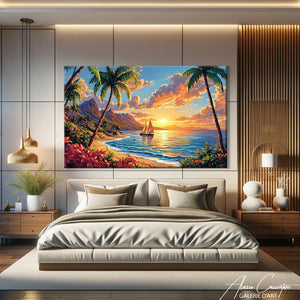 tableau coucher de soleil