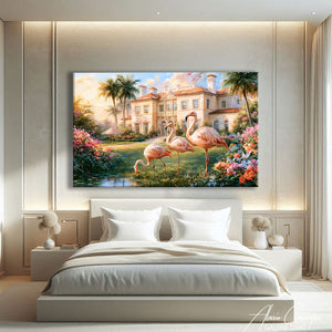 Tableau Flamant Rose