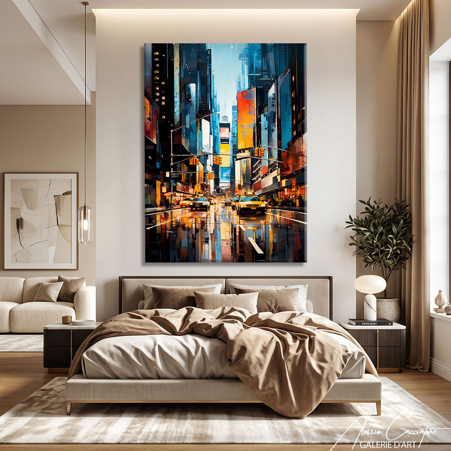 TABLEAU NEW YORK ABSTRAIT – mise en situation