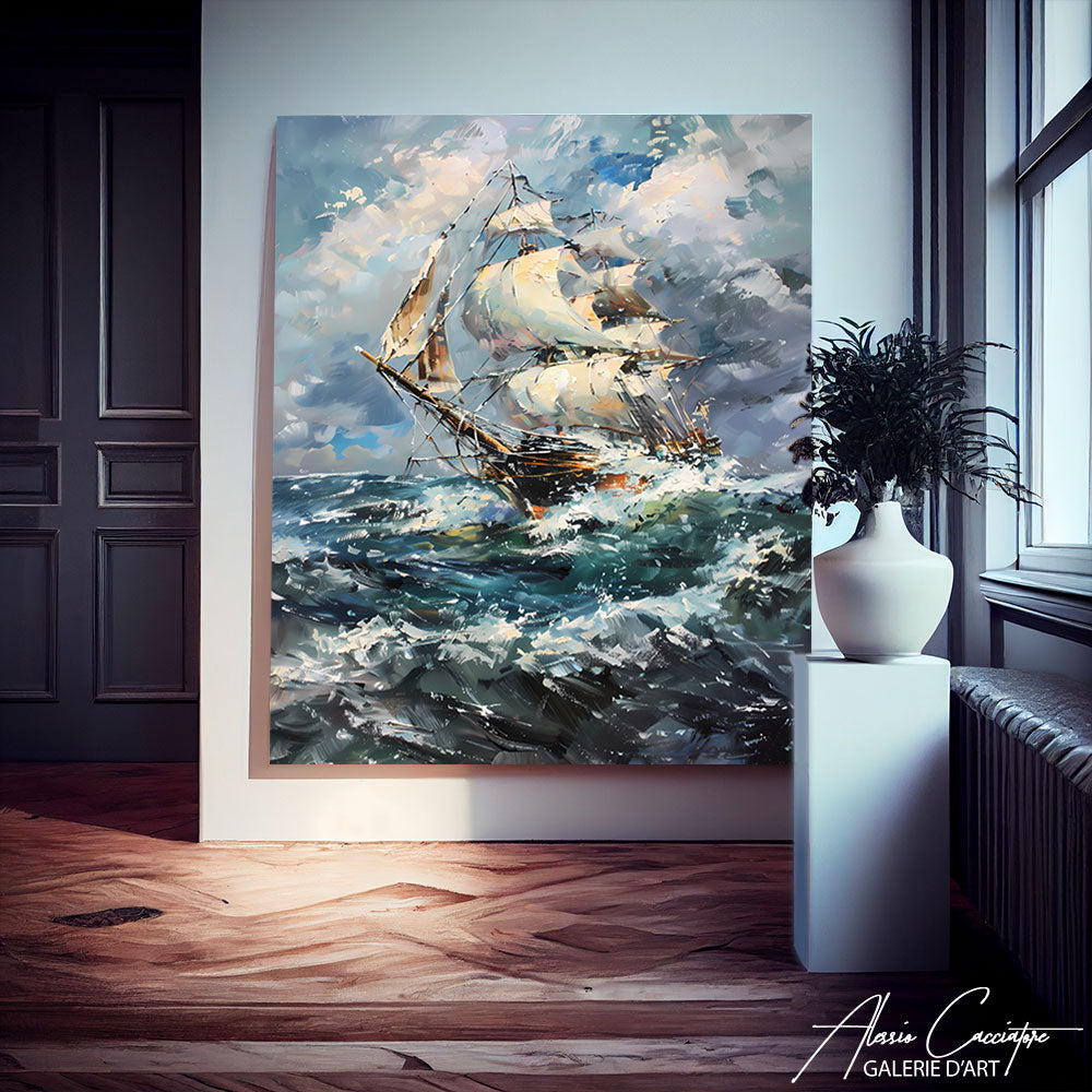 Tableau Voilier Ancien