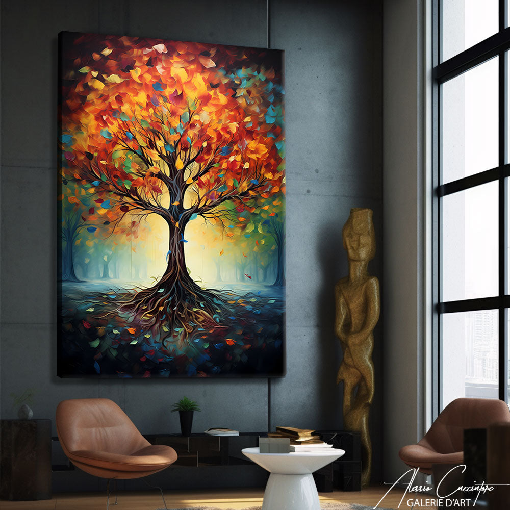 tableau avec arbre de vie