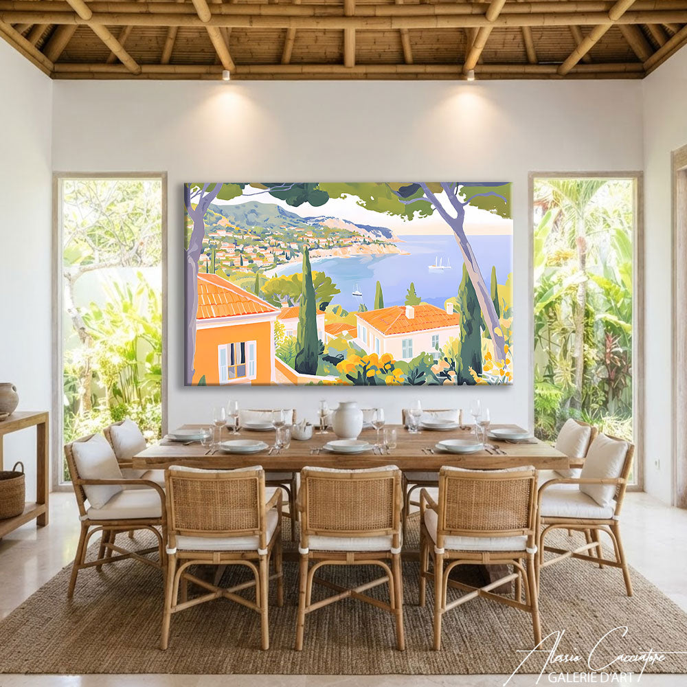 Tableau Paysage Méditerranéen Peinture