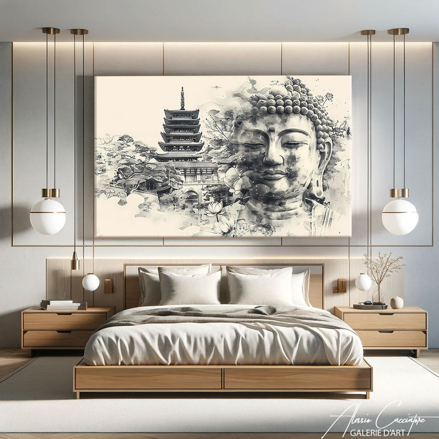 Tableau Zen Chambre
 – mise en situation