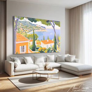 Affiche Paysage Méditerranéen Peinture