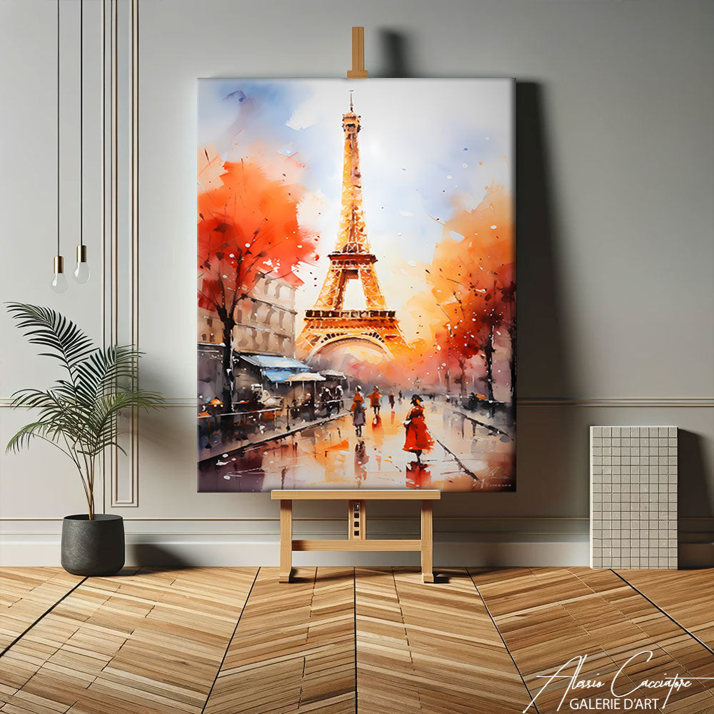 tableau tour eiffel peinture