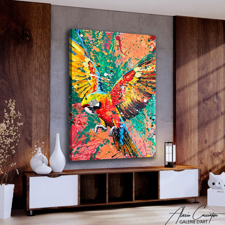 Peinture Oiseau Perroquet