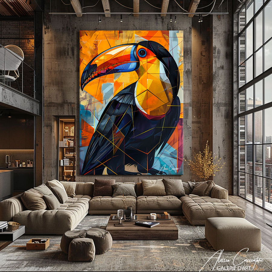 Tableau Oiseau Exotique – mise en situation