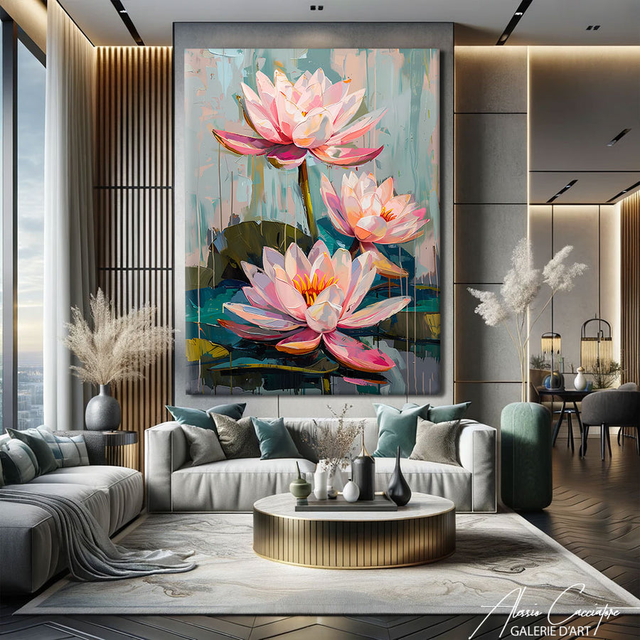 Tableau zen rose – mise en situation