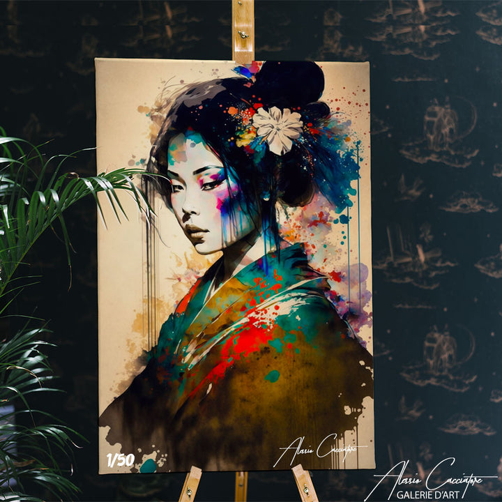 tableau geisha japonais