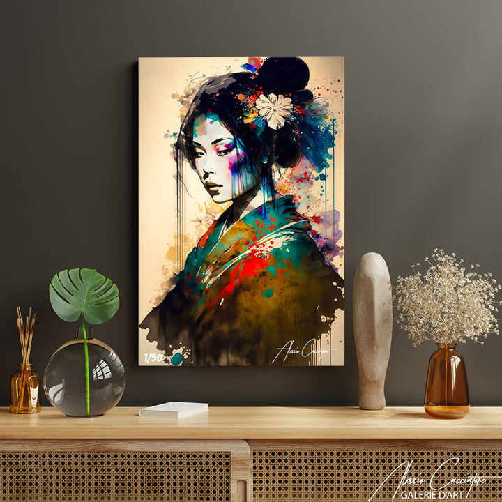 tableau japonais geisha