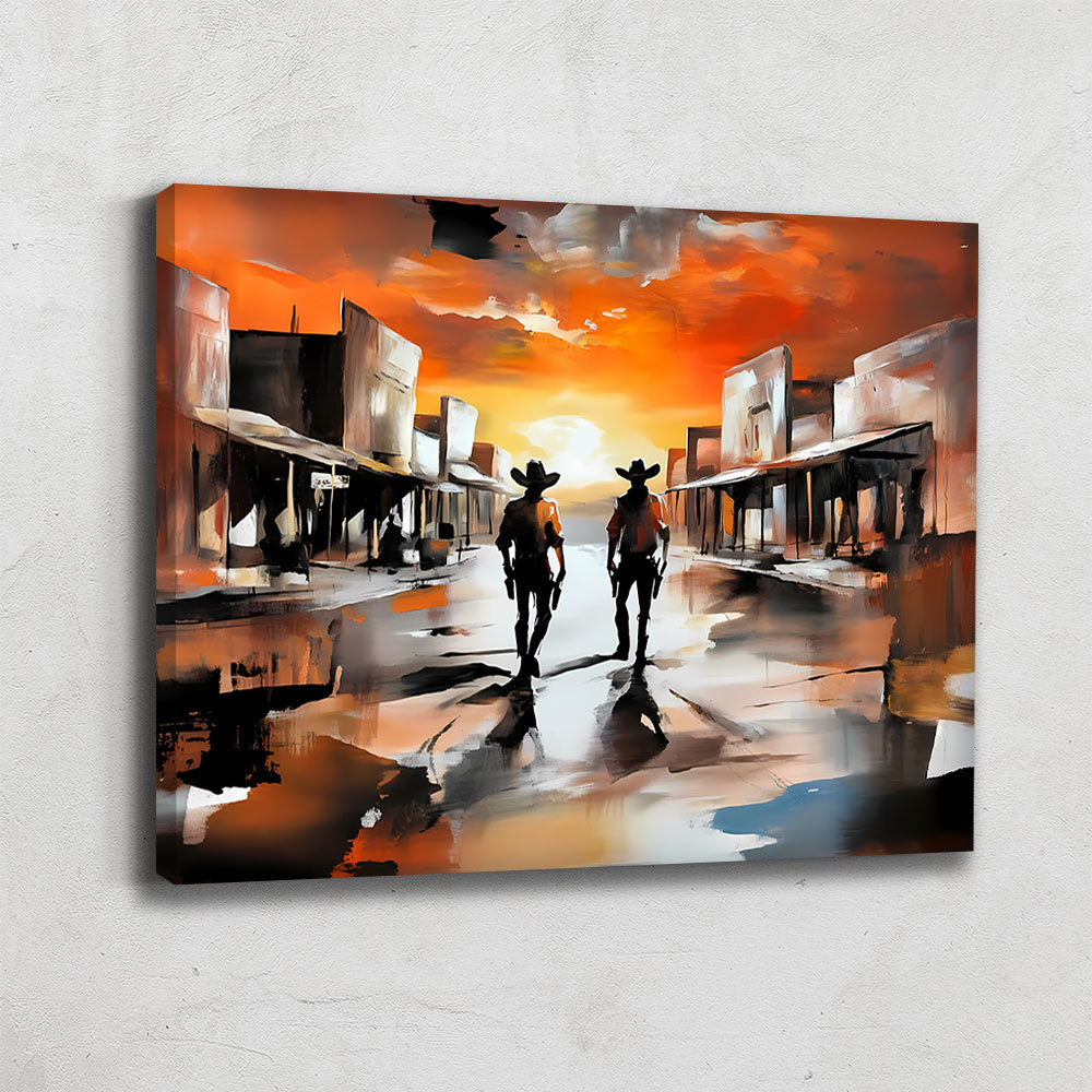 TABLEAU WESTERN COUCHER DE SOLEIL