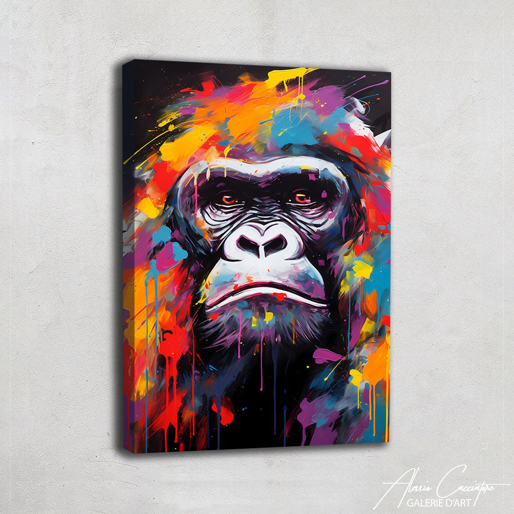 tableau gorille couleur 
