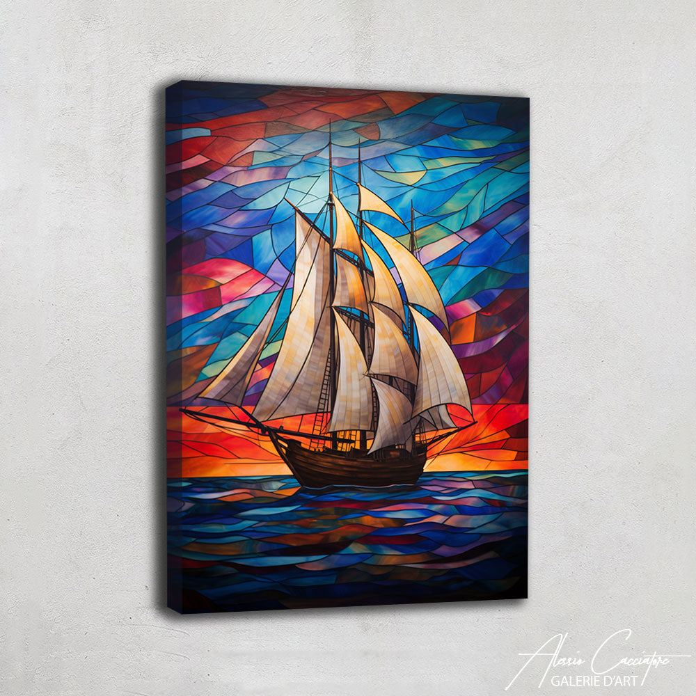 tableau peinture bateau pirate