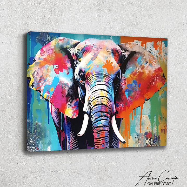 Peinture Tête Éléphant