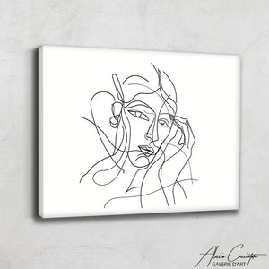 Tableau Minimaliste Visage