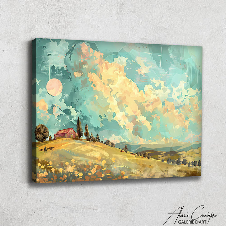 Tableau Abstrait Paysage