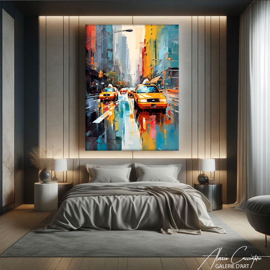 peinture taxi new york – mise en situation