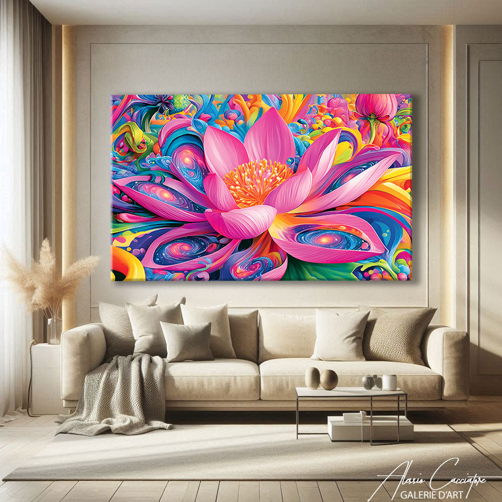 Toile Fleur Lotus