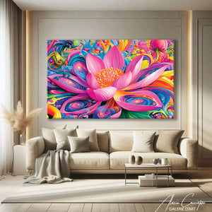 Toile Fleur Lotus