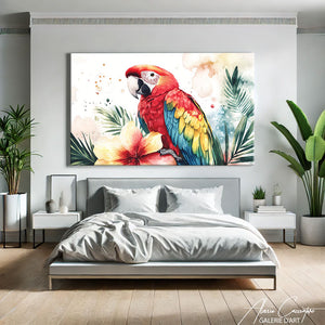 Tableau Peinture Perroquet

