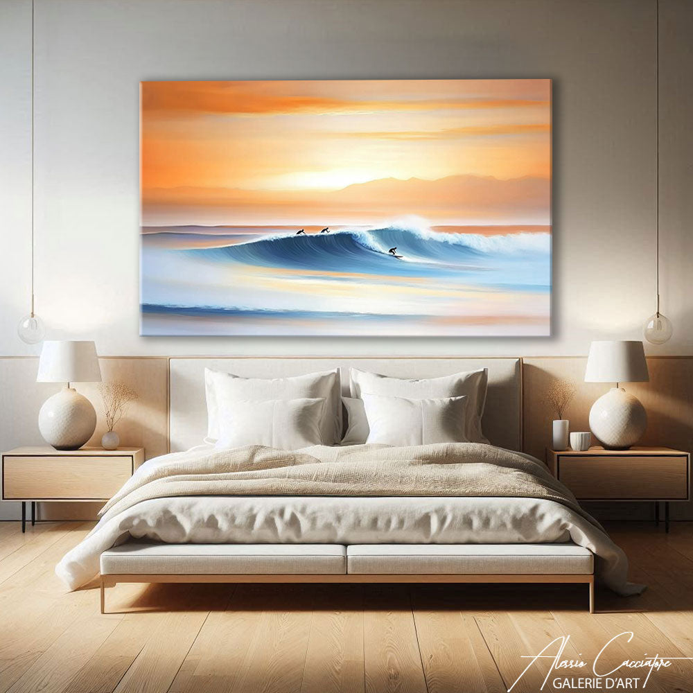tableau coucher de soleil