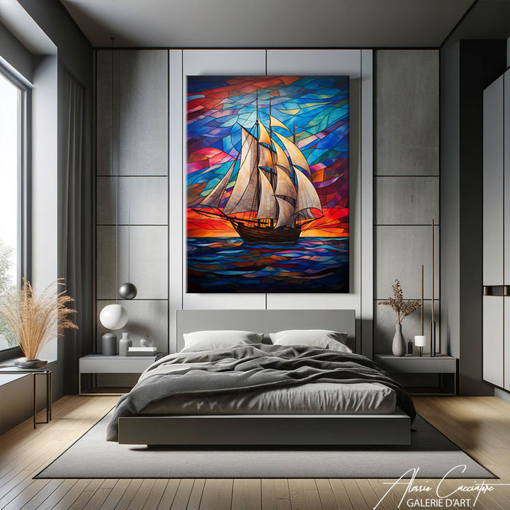 tableau peinture bateau pirate