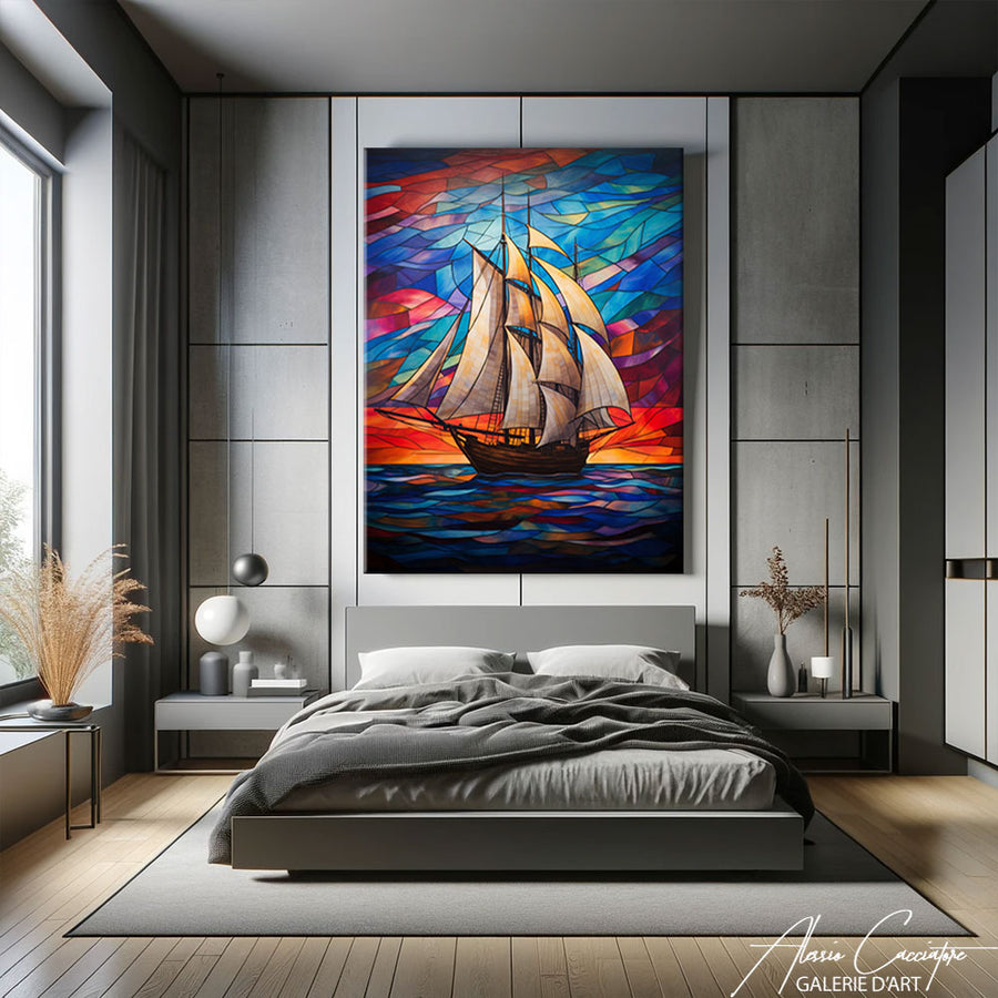 tableau peinture bateau pirate – mise en situation