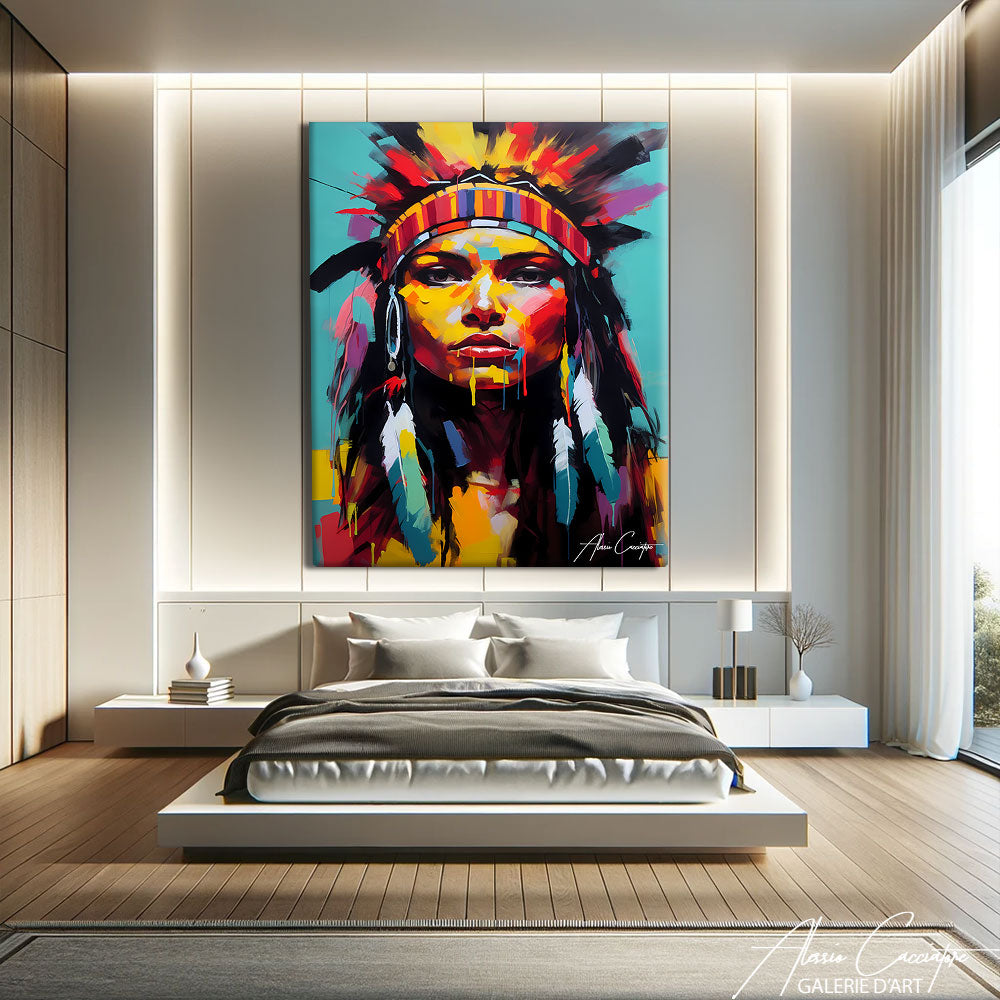 Tableau Peinture Indienne