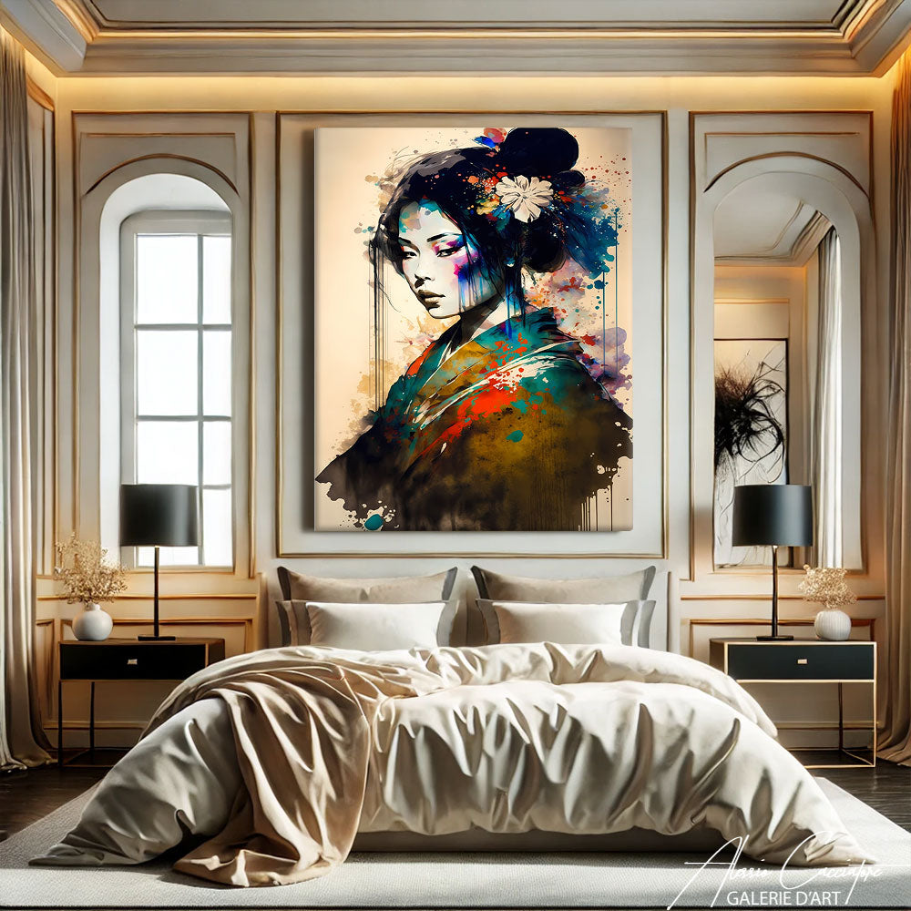 tableau femme japonais