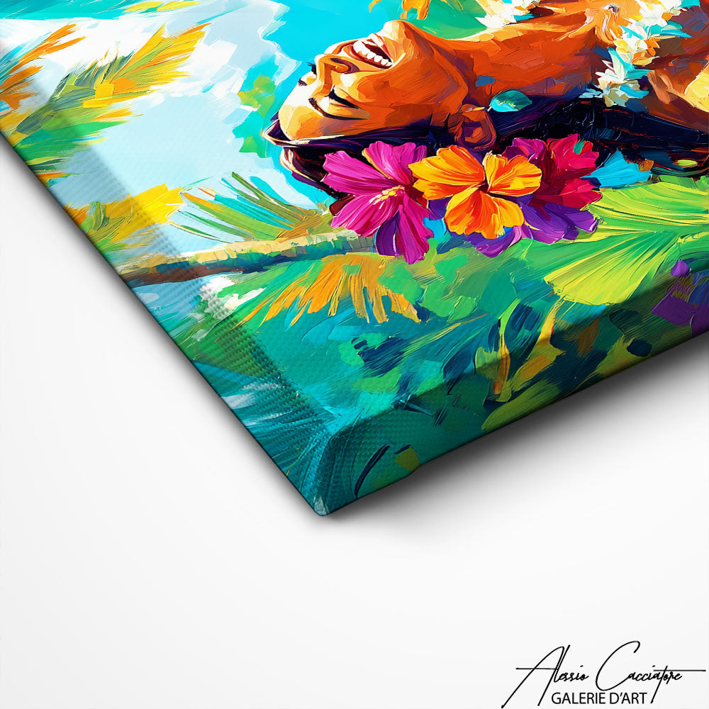 Art Mural Vert Tropical