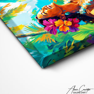 Art Mural Vert Tropical