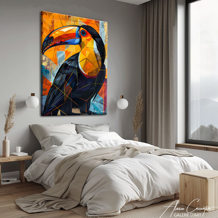Tableau Peinture Acrylique Oiseau 