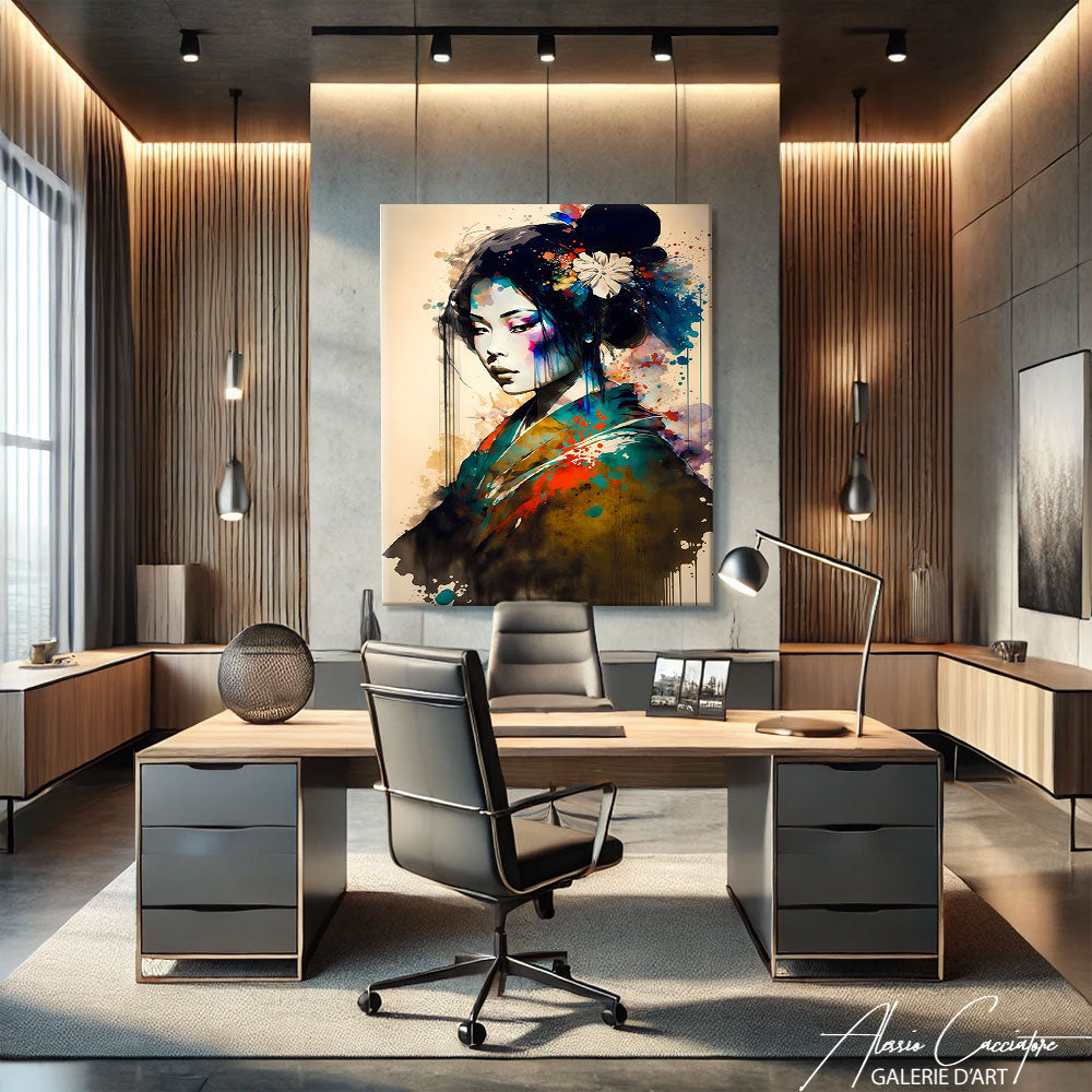 tableau peinture japonais