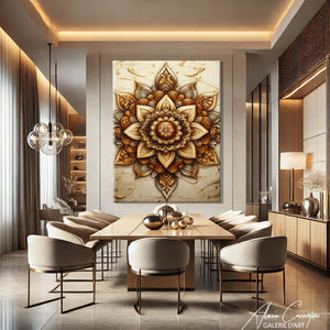 Tableau mandala gris
