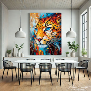 TABLEAU LÉOPARD ACRYLIQUE