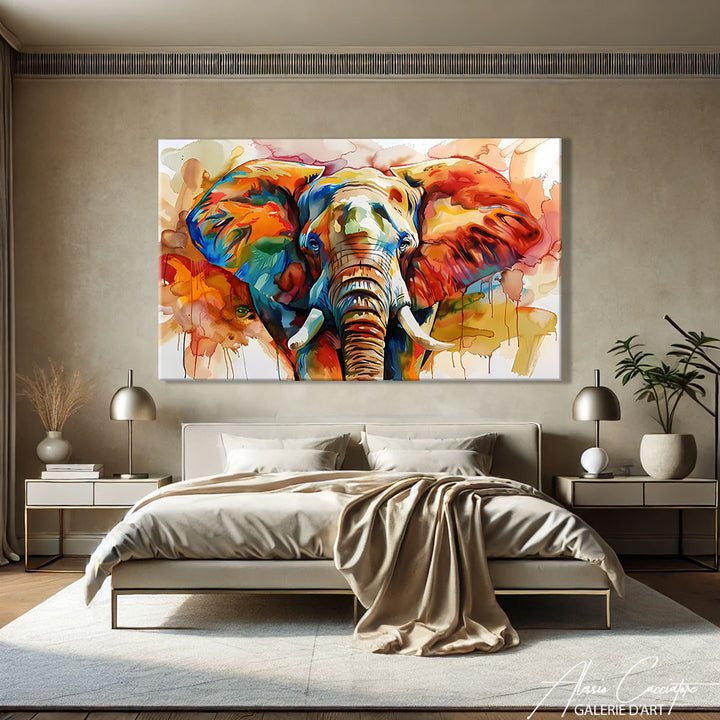 tableau elephant mural