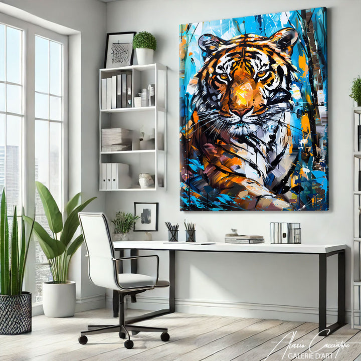 Tableau tigre moderne