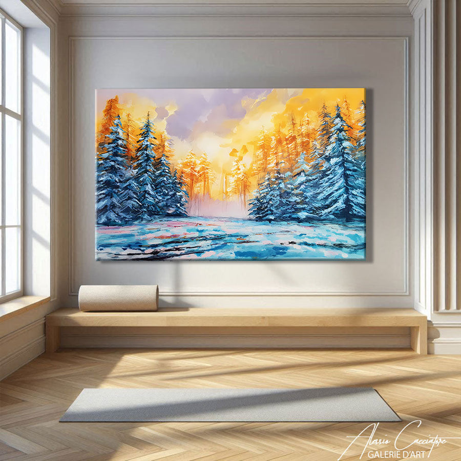 TABLEAU FORET GRAND FORMAT AlessioCacciatore – mise en situation